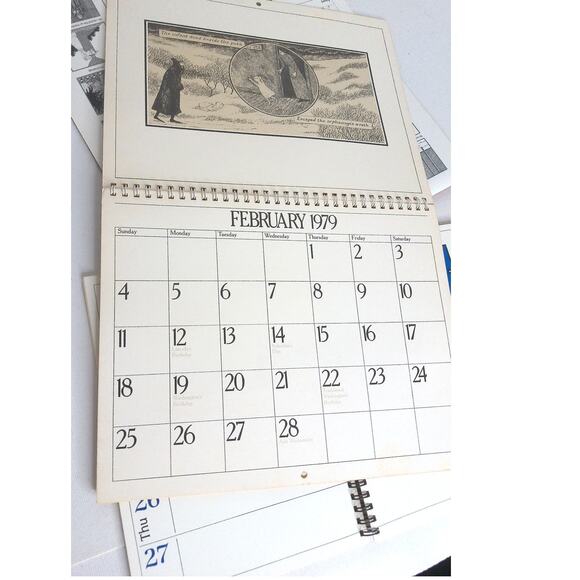 Vintage Edward Gorey Calendars 1979 And 1984 and 2004 SET OF 3 - Picture 5 of 7